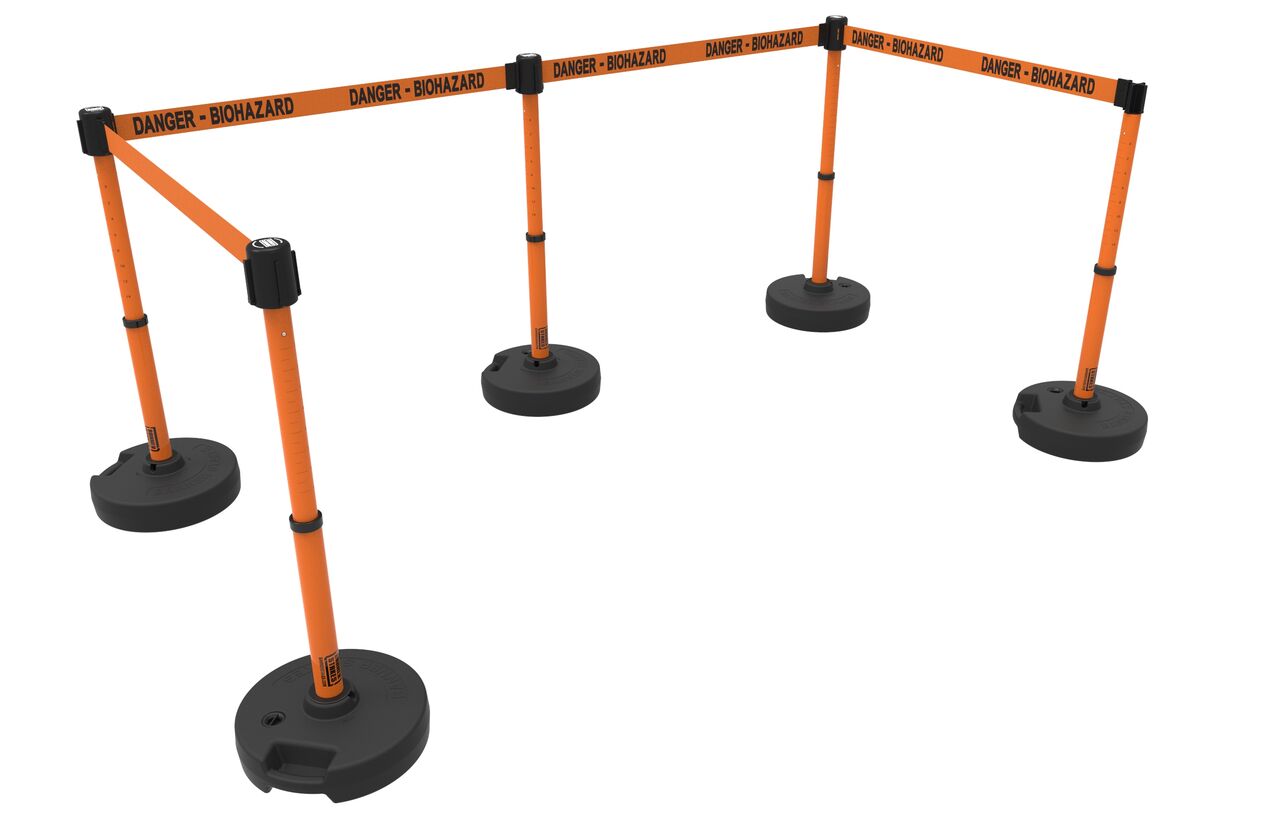 Banner Stakes Plus Barrier Set X5 With Orange 